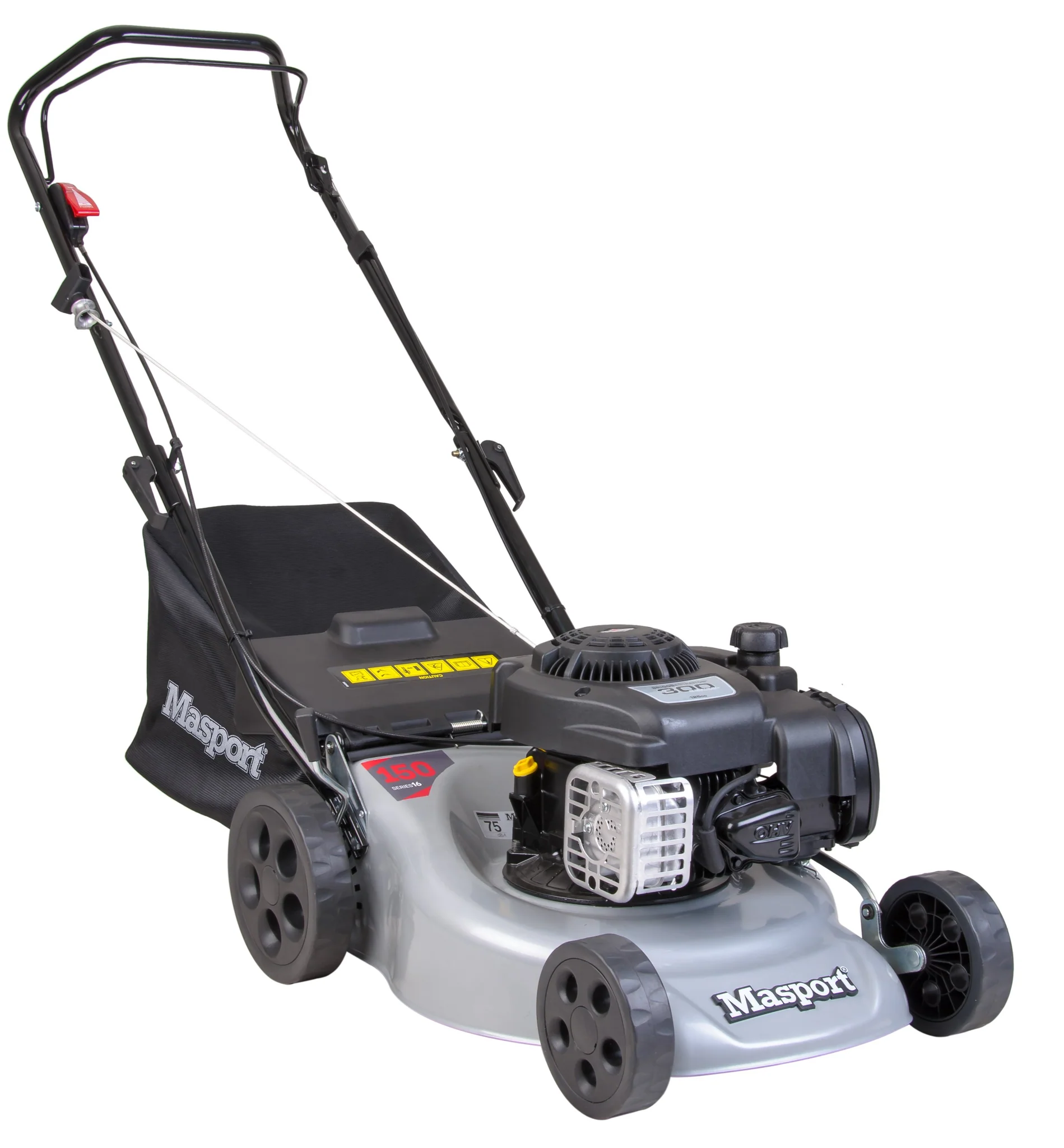 Masport 150 ST 16" Petrol Lawnmower - Briggs & Stratton 125cc Engine, Steel Deck & 3-in-1 Mulch